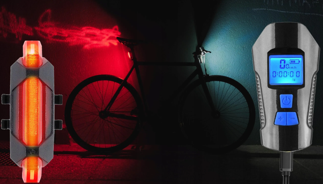 LED-es kerékpárlámpa-készlet
